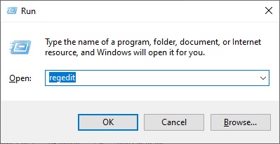 پنجره Run برای بستن پورت USB