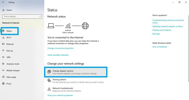 رفع مشکل قطع بودن اینترنت